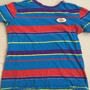 multi colored t-shirt